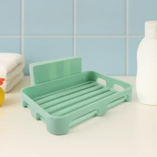 SOAP DISH NEW, Multipurpose Wall-Mount Soap Dish with Self-Draining Slotted Base (1 Pc)(2437)