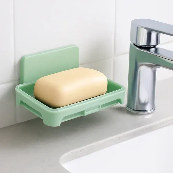 SOAP DISH NEW, Multipurpose Wall-Mount Soap Dish with Self-Draining Slotted Base (1 Pc)(2437)