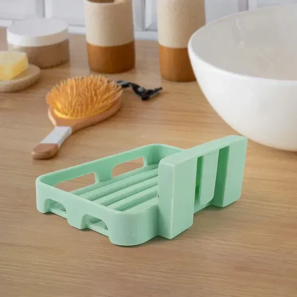 SOAP DISH NEW, Multipurpose Wall-Mount Soap Dish with Self-Draining Slotted Base (1 Pc)(2437)