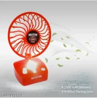 NEUTON FAN, Rechargeable Fan with Type C Charging Port Best Cool Fanf ,  Portable 5-Inch Rechargeable USB Fan with LED Light & 5-Speed Settings  (1513)