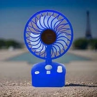 NEUTON FAN, Rechargeable Fan with Type C Charging Port Best Cool Fanf ,  Portable 5-Inch Rechargeable USB Fan with LED Light & 5-Speed Settings  (1513)