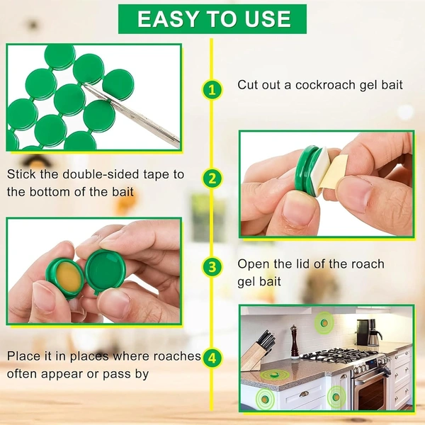 NATURAL COCKROCH GEL, Natural Cockroach Killer Bait Gel for Indoor Use – Effective Roach Repellent for Kitchen, Bathroom & Cabinets(2557)