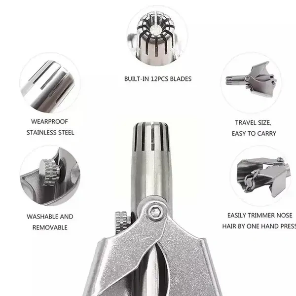 SS NOSE HAIR CLIPPER, Pure Rose Water Spray for Face & Skin | Natural Hydrating Toner & Refreshing Mist for Glowing Skin – 100ml(2676)