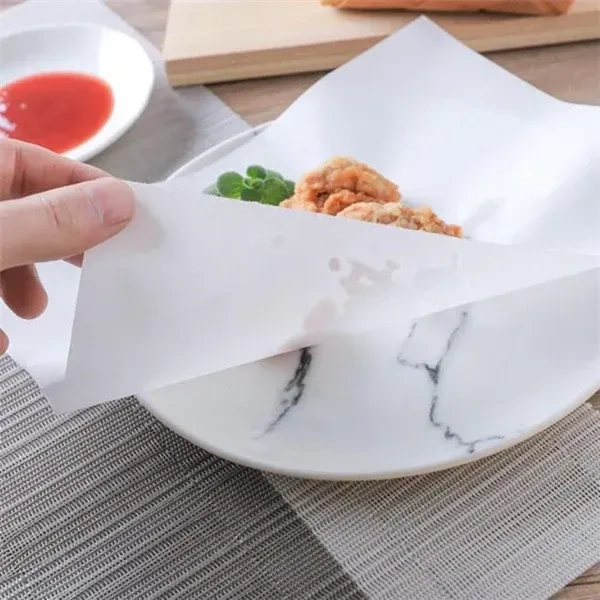 50PCS OIL ABSORBING PAPER, Oil Absorbing Sheets Cooking Paper,  Grease-Reducing Cooking Paper for Healthy Frying (2231) - White, Pack of 50