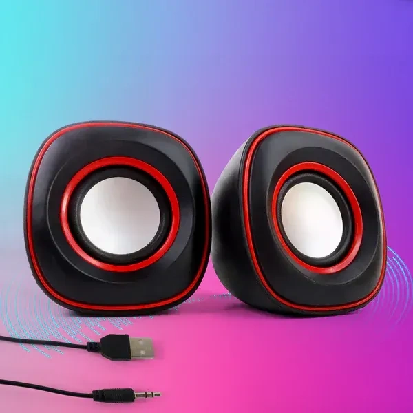 USB MINI SPEAKER 2PCS, PC Speakers, Computer Speakers,  Compact & Affordable Stereo Sound for Laptops and Desktops  (2361)  