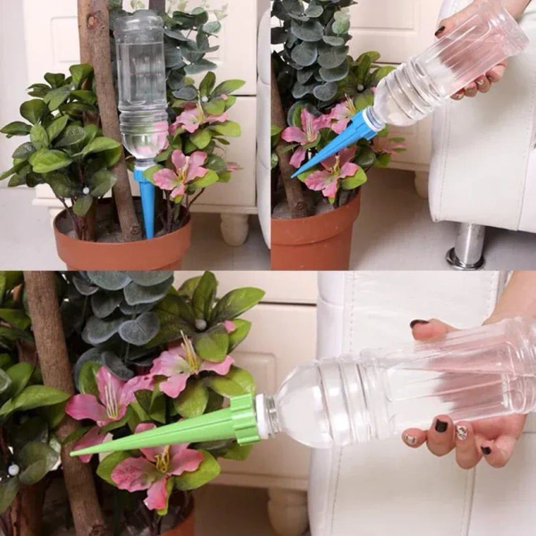 10PCS WATER IRIGATION Plant Watering Spikes self Watering Spikes Water dripper for Plants, Adjustable Plant Watering Devices with Slow Release Control Valve Switch (1837)
