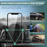 CAR VENT MOBILE STAND, Plastic Car Mobile Holder for AC Air Vent – Auto-Locking Phone Mount with Anti-Slip Grip | Adjustable Cradle for Smartphones, Navigation & Hands-Free Driving (Black, 1 Pc)(2695)