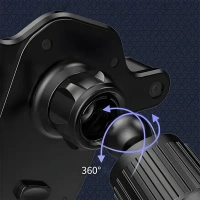 CAR VENT MOBILE STAND, Plastic Car Mobile Holder for AC Air Vent – Auto-Locking Phone Mount with Anti-Slip Grip | Adjustable Cradle for Smartphones, Navigation & Hands-Free Driving (Black, 1 Pc)(2695)