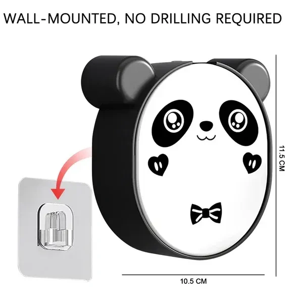 PANDA SOAP BOX, Plastic Cute Panda Soap Box – Wall Mounted Flip-Top Drain Soap Case | No Drilling, Waterproof Bathroom Storage Box for Soap, Towels & More    (2360)     