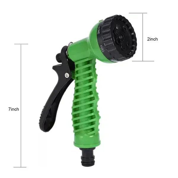 HOSE NOZZLE ROUND SPREY GUN, Plastic Garden Hose Nozzle Water Spray Gun with Tap Connector Set | Adjustable Watering Tool for Car Wash & Garden(181)