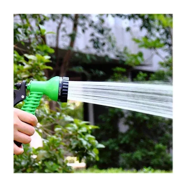 HOSE NOZZLE ROUND SPREY GUN, Plastic Garden Hose Nozzle Water Spray Gun with Tap Connector Set | Adjustable Watering Tool for Car Wash & Garden(181)