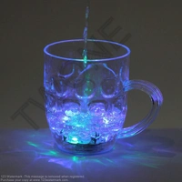 INDUCTIVE RAINBOW COLOUR CUP, Plastic LED Light Changing Mug | Magic Mug with 7 Rainbow Colors | Sparkling Transparent LED Cup 250ml(199)