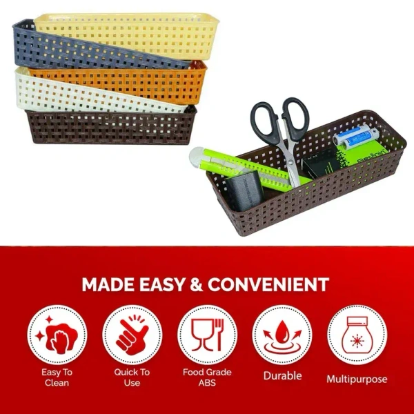 6PCS MULTI BASKET RACK, 6PCS Multi Basket Rack – Wall-Mounted Storage Organizer for Kitchen, Bathroom & Office(2578)