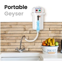 OMAX Instant Water Geyser | 1 Litre Portable Electric Water Heater for Kitchen & Bathroom | Mini Instant Geyser with Energy-Saving Features(2554)