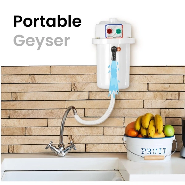 OMAX Instant Water Geyser | 1 Litre Portable Electric Water Heater for Kitchen & Bathroom | Mini Instant Geyser with Energy-Saving Features(2554)