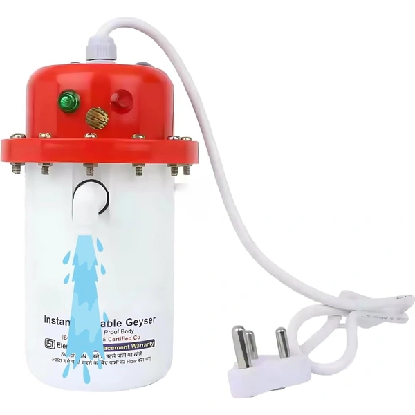 OMAX Instant Water Geyser | 1 Litre Portable Electric Water Heater for Kitchen & Bathroom | Mini Instant Geyser with Energy-Saving Features(2554)