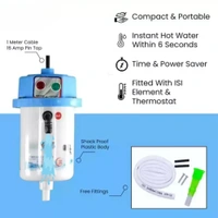 OMAX Instant Water Geyser | 1 Litre Portable Electric Water Heater for Kitchen & Bathroom | Mini Instant Geyser with Energy-Saving Features(2554)