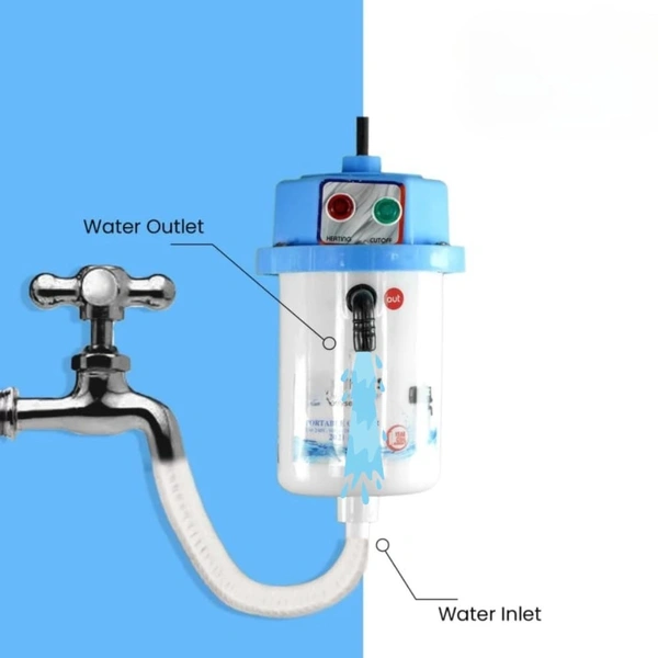 OMAX Instant Water Geyser | 1 Litre Portable Electric Water Heater for Kitchen & Bathroom | Mini Instant Geyser with Energy-Saving Features(2554)