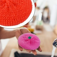 6PCS NYLON SCRUBBER,Plastic Scrubber Round Nylon Scrubbers (Pack of 6)(2128)