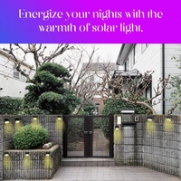 4PCS SOLAR STAIR LAMP, Outdoor Solar LED Lights for Balcony & Garden | Waterproof Warm Yellow Step Lights (Pack of 4) – Solar Powered Diwali Decoration Lamps(2654)