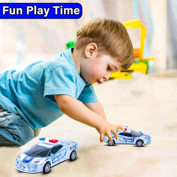 POLICE CAR, City Guard Police Car Toy for Kids | Battery Operated Push & Go Car with Lights and Music(969)