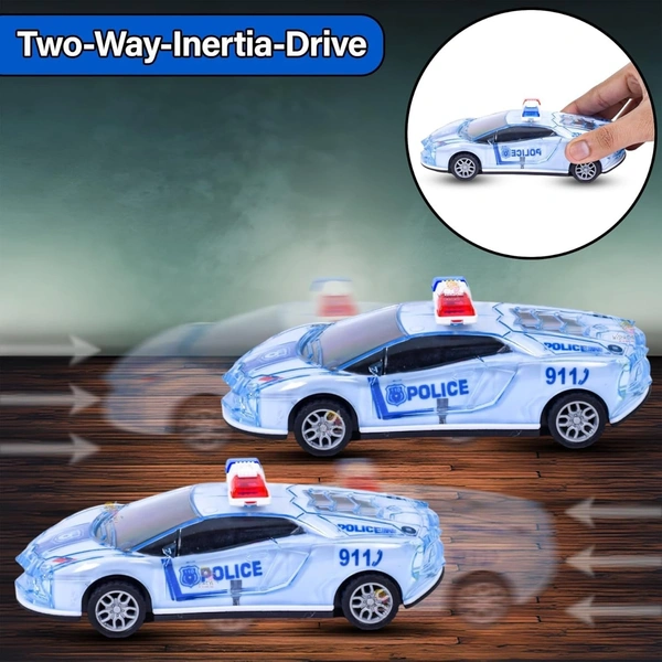 POLICE CAR, City Guard Police Car Toy for Kids | Battery Operated Push & Go Car with Lights and Music(969)