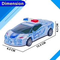 POLICE CAR, City Guard Police Car Toy for Kids | Battery Operated Push & Go Car with Lights and Music(969)