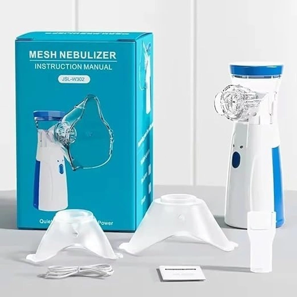MESH NEBULIZER, Portable Nebulizer Machine for Adults & Kids | Handheld Mesh Nebulizer for Travel, Home Use & Breathing Relief(2427)