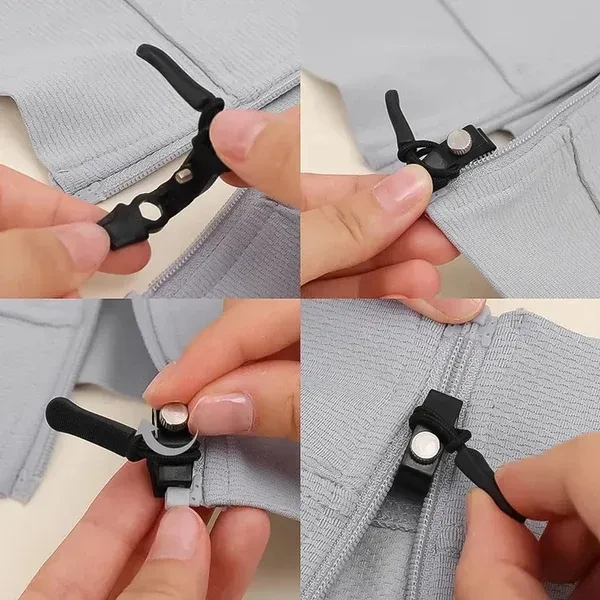 4PCS MED. ZIPPER SLIDER, 4 Pcs Medium Size Universal Detachable Zipper Slider – Portable Replacement Zipper Head for Bags, Jackets & Luggage(2631)