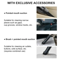 WIRELESS CAR VACCUME, Portable Wireless Handheld Vacuum Cleaner – USB Rechargeable, High Power Suction for Home & Car(2618)