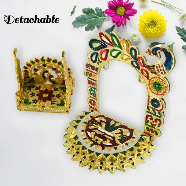 BAL GOPAL GOLDEN JHULA, Premium Bal Gopal Jhula | Decorative Swing Sihasan for Home & Office Temple Décor(2488)
