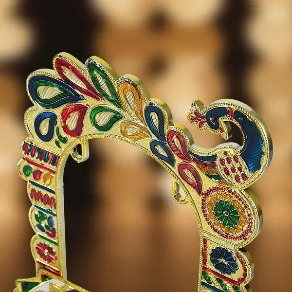 BAL GOPAL GOLDEN JHULA, Premium Bal Gopal Jhula | Decorative Swing Sihasan for Home & Office Temple Décor(2488)