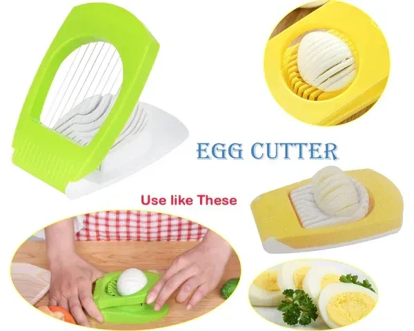 EGG CUTTER PACK, Stainless Steel Egg Cutter Slicer – Multipurpose Boiled Egg Slicer Tool(356)