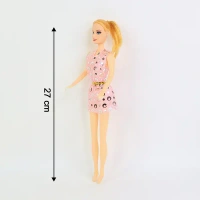FASHION DOLL TOY, Premium Fashion Doll with Polka-Dot Dress & Stylish Belt – Collectible Toy for Kids (1 Pc)(2596)