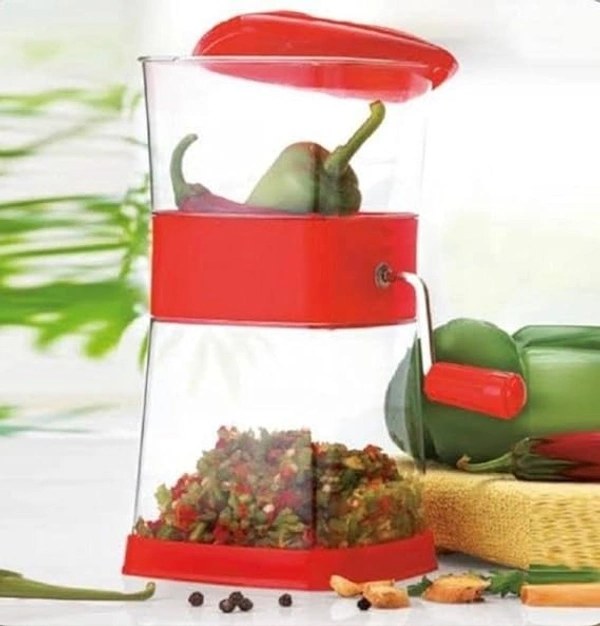 TRANS. CHILLI CUTTER, Premium Multipurpose Chilli Cutter/Vegetable Cutter with Sharp Stainless-Steel Blades (Multicolour)(2366)