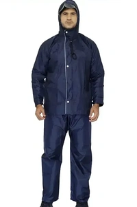 L SIZE RAINCOAT REVERSIBLE,Rain Coat for Men Waterproof Raincoat with Pants Polyester Reversible Double Layer Rain Coat For Men Bike Rain Suit Rain Jacket Suit Inner(1112) - L Size, Blue