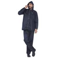 RAINCOAT NANO F, Rain Coat for Men Waterproof Raincoat with Pants Polyester Reversible Double Layer Rain Coat For Men Bike Rain Suit Rain Jacket Suit Inner - Gray