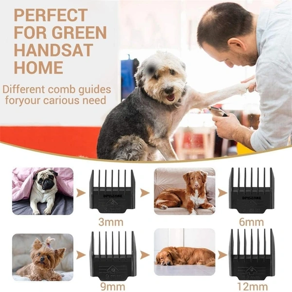 PET HAIR TRIMMER, Pet Grooming Kit Dog & Cat Hair Clipper | Gold Pet Hair Trimmer with Adjustable Combs for Safe & Easy Grooming(2800)