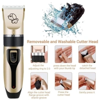 PET HAIR TRIMMER, Pet Grooming Kit Dog & Cat Hair Clipper | Gold Pet Hair Trimmer with Adjustable Combs for Safe & Easy Grooming(2800)