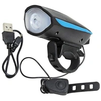 CYCLE LIGHT WITH HORN, Cycle Light & Horn Combo – USB Rechargeable Waterproof Bicycle Horn with 3-Mode LED Front Headlight for Night Riding(1951)