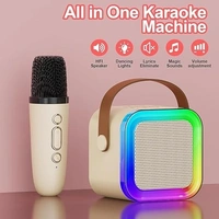 KARAOKE SPEAKER MIC, Karaoke Machine for Kids Adults, Mini Portable Blue-Tooth Karaoke Speaker with Wireless Microphone and Dynamic Lights Birthday Gift Home Outdoor Travel   (2317)      