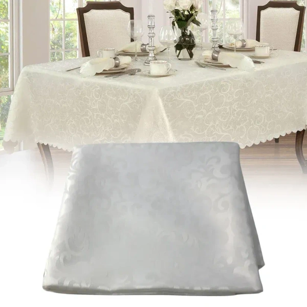 TABLE CLOTH 140X140 CM, Elegant Table Cloth 140x140 cm – Waterproof & Stain-Resistant Dining Table Cover(2157)