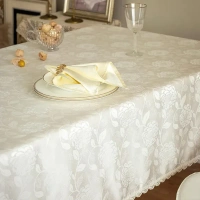 TABLE CLOTH 140X140 CM, Elegant Table Cloth 140x140 cm – Waterproof & Stain-Resistant Dining Table Cover(2157)