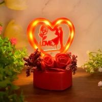 LOVE COPLE SHOWPIECE, Romantic Couple Love Showpiece with LED Light – Cute Decorative Gift for Home & Couples(2571)