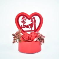 LOVE COPLE SHOWPIECE, Romantic Couple Love Showpiece with LED Light – Cute Decorative Gift for Home & Couples(2571)