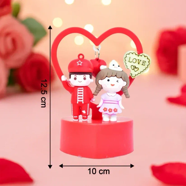 LOVE COPLE SHOWPIECE, Romantic Couple Love Showpiece with LED Light – Cute Decorative Gift for Home & Couples(2571)