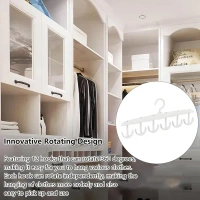 SPACE SAVING HANGER, Rotatable 12-Hook Tank Top Hanger | Space-Saving Closet Organizer for Dorms & Apartments(2666)