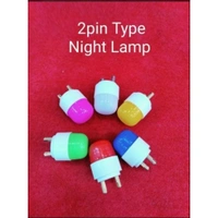 CAPSULE NIGHT LAMP, Capsule-Shaped Round Night Lamp with 2-Pin Plug – Soft LED Night Light for Home & Bedroom(2605)