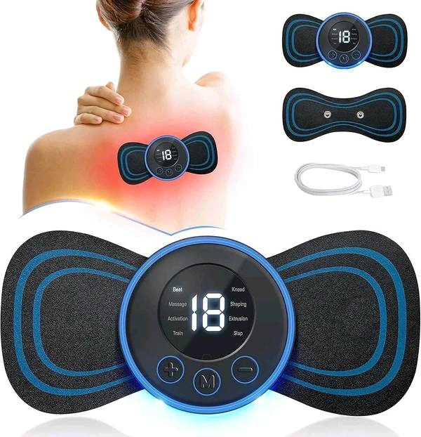 BUTTERFLY MASSAGER Mini Massager with Rechargeable, butterfly mini massager, ems massager, neck massager for cervical pain, mini massager, For Men,Women,Shoulder,Arms,Legs,Neck Full Body (1078)