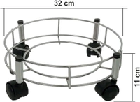 GAS TROLLY STEEL,  Gas Trolley Steel – Heavy-Duty Movable Stand for Gas Cylinders (851)